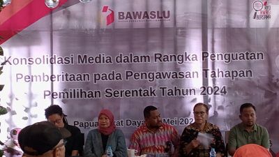 BAWASLU PBD KONSOLIDASI BERSAMA MEDIA DALAM RANGKA PENGUATAN PEMBERITAAN PADA PENGAWASAN TAHAPAN PEMILIHAN,2024