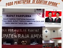 ORMAS Bupati Raja Ampat Terpilih Tidak Hadir Didalam Acara Penetapan Bupati dan Wakil Bupati Raja Ampat terpilih 2025-2029